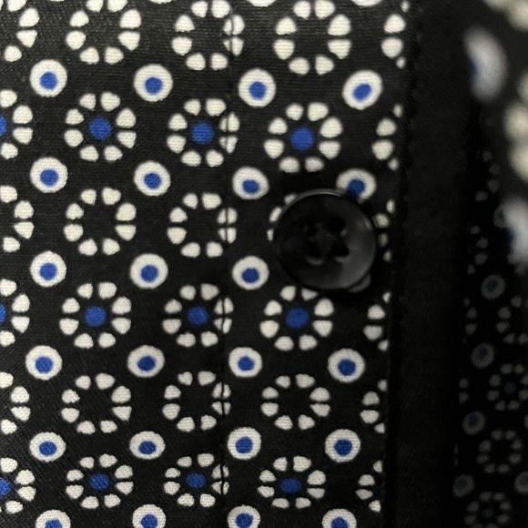 Short Sleeve Button Mens Shirt Silky Silver Stone Cool Design Large New W/O Tags - Picture 5 of 8